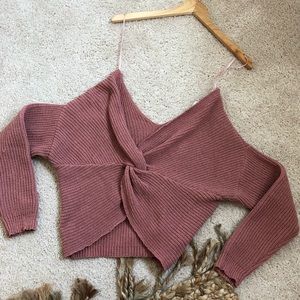 COPY - Jessica Simpson Pink sweater with detail in the back